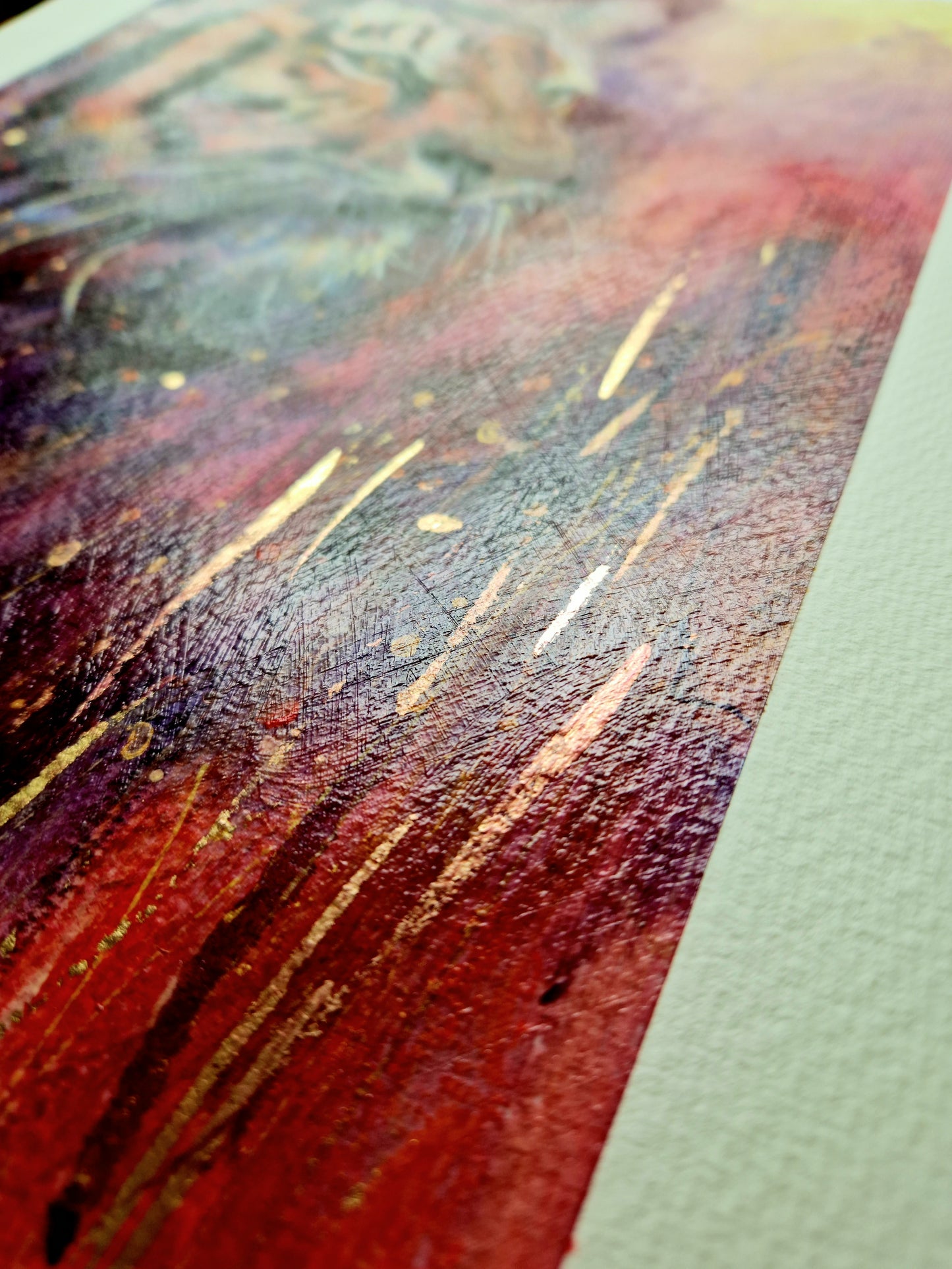 Wisdom's Gaze original painting | Framed: 45cm x 62cm / 17-3/4 x 24-1/2 inches