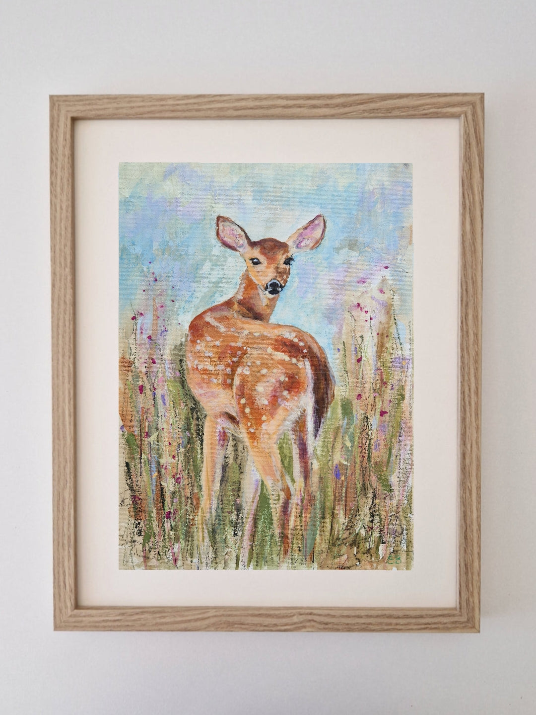 Deer Among the Wildflowers | A4 Print