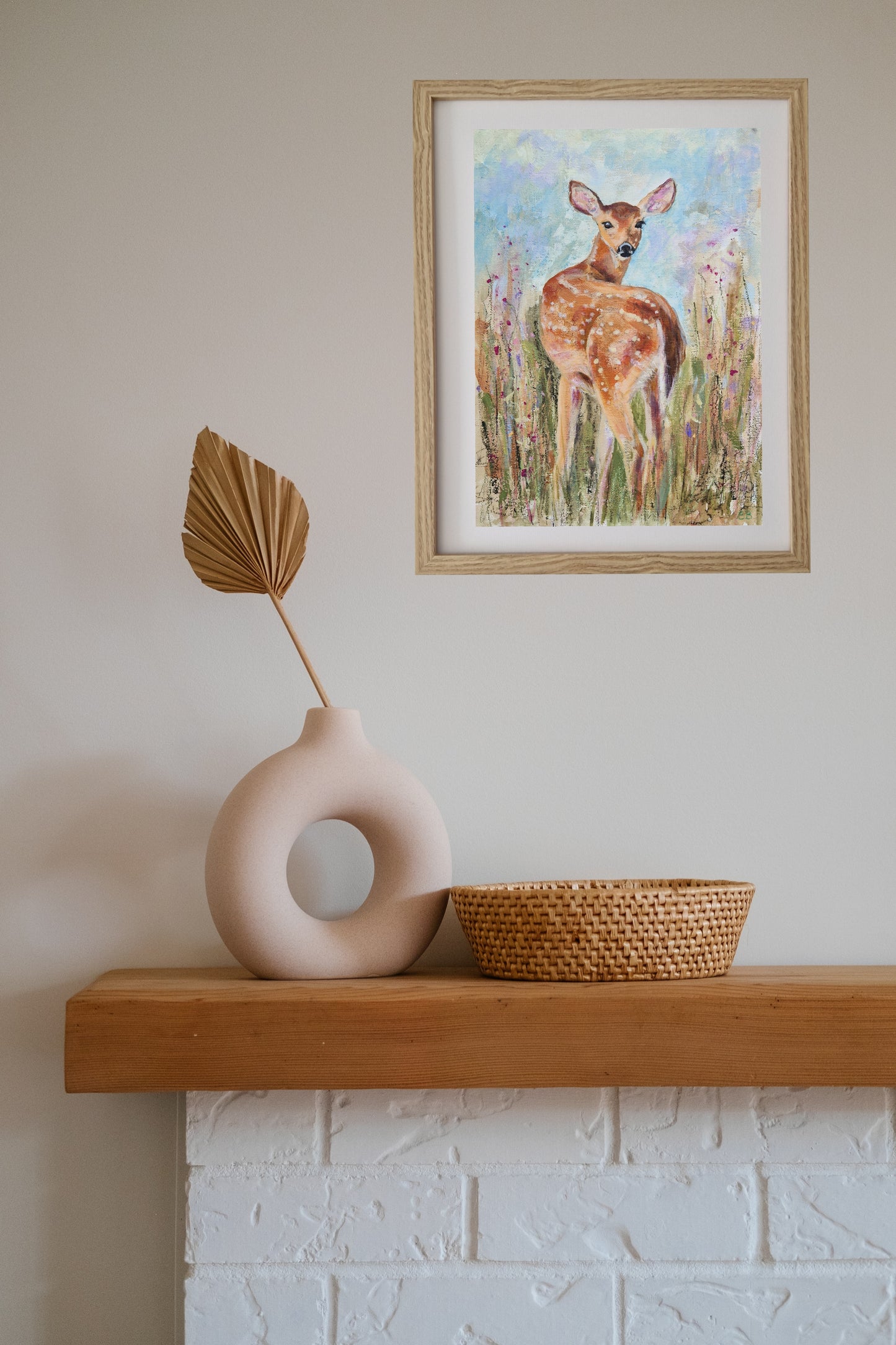 Deer Among the Wildflowers | A4 Print