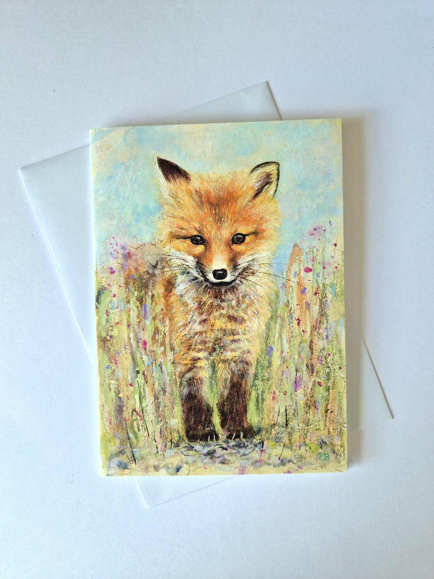 Fox Among the Wildflowers | Mini print / Greeting card