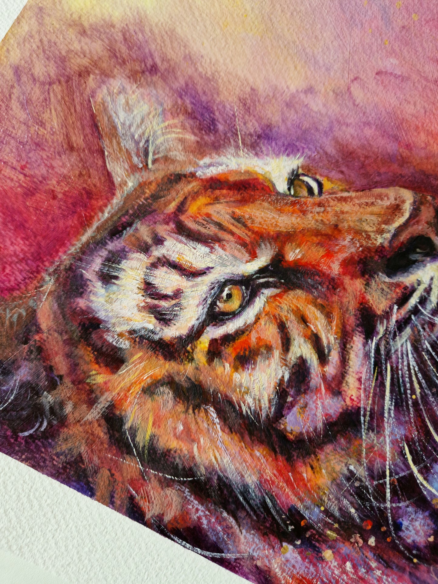 Wisdom's Gaze original painting | Framed: 45cm x 62cm  /  17-3/4  x 24-1/2 inches